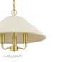 Laura Ashley Harland 3 Light Pendant Matt Antique Brass With Shade