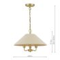 Laura Ashley Harland 3 Light Pendant Matt Antique Brass With Shade