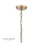 Laura Ashley Durford Large Pendant Matt Antique Brass and White