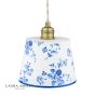 Laura Ashley China Rose Pendant Matt Blue and Matt Antique Brass