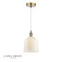 Laura Ashley Porcelain Pendant Cream and Antique Brass