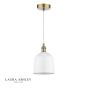 Laura Ashley Porcelain Pendant Cream and Antique Brass