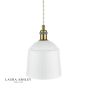 Laura Ashley Porcelain Pendant Cream and Antique Brass