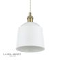 Laura Ashley Porcelain Pendant Cream and Antique Brass