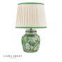 Laura Ashley Colwich Table Lamp Green Ceramic and Antique Brass With Shade