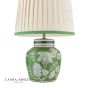 Laura Ashley Colwich Table Lamp Green Ceramic and Antique Brass With Shade