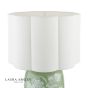 Laura Ashley Pashley Table Lamp Green Ceramic and Polished Chrome With Shade