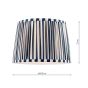 Laura Ashley Denwick Blue Cotton Tapered Drum Shade 30cm/12 inch