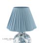 Laura Ashley Maltby Table Lamp Blue Ceramic and Antique Brass With Shade