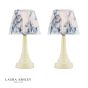 Laura Ashley Adwick Twin Pack Table Lamp Cream Ceramic With Shade