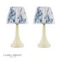Laura Ashley Adwick Twin Pack Table Lamp Cream Ceramic With Shade