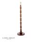 Laura Ashley Millbrook Floor Lamp Dark Wood and Industrial Brass Base Only