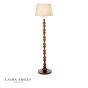 Laura Ashley Millbrook Floor Lamp Dark Wood and Industrial Brass Base Only