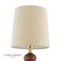 Laura Ashley Millbrook Wall Light Dark Wood and Industrial Brass With Shade