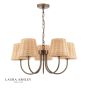 Laura Ashley Hasfield 5 Light Pendant Satin Bronze With Shade