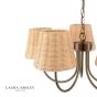 Laura Ashley Hasfield 5 Light Pendant Satin Bronze With Shade