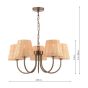Laura Ashley Hasfield 5 Light Pendant Satin Bronze With Shade