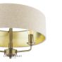 Laura Ashley Sorrento 3 Light Semi-Flush Matt Antique Brass With Natural Shade