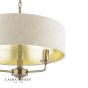Laura Ashley Sorrento 3 Light Shadelier Matt Antique Brass With Natural Shade