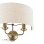 Laura Ashley Sorrento 2 Light Wall Light Matt Antique Brass With Natural Shade