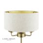 Laura Ashley Sorrento 3 Light Table Lamp Matt Antique Brass With Natural Shade