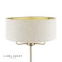 Laura Ashley Sorrento 3 Light Floor Lamp Matt Antique Brass With Natural Shade
