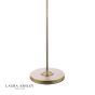 Laura Ashley Sorrento 3 Light Floor Lamp Matt Antique Brass With Natural Shade