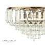 Laura Ashley Vienna 3 Light Flush Crystal and Antique Brass