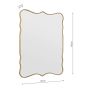 Laura Ashley Medora Mirror Matt Gold 64.5 X 49.5cm