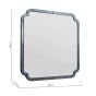 Laura Ashley Martham Mirror Smoked Blue 65 X 65cm