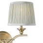 Laura Ashley Hemsley 2 Light Wall Light Matt Antique Brass With Shade