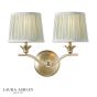 Laura Ashley Hemsley 2 Light Wall Light Matt Antique Brass With Shade