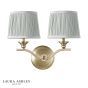 Laura Ashley Hemsley 2 Light Wall Light Matt Antique Brass With Shade