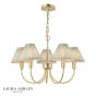 Laura Ashley Willowbrook 5 Light Pendant Matt Antique Brass With Shade