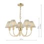 Laura Ashley Willowbrook 5 Light Pendant Matt Antique Brass With Shade