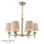 Laura Ashley Sullivan 6 Light Pendant Matt Champagne With Shade