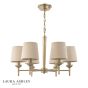 Laura Ashley Sullivan 6 Light Pendant Matt Champagne With Shade