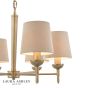 Laura Ashley Sullivan 6 Light Pendant Matt Champagne With Shade