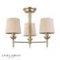 Laura Ashley Sullivan 3 Light Semi-Flush Matt Champagne With Shade
