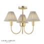 Laura Ashley Willowbrook 3 Light Semi-Flush Matt Antique Brass With Shade