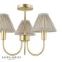 Laura Ashley Willowbrook 3 Light Semi-Flush Matt Antique Brass With Shade