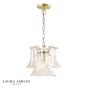 Laura Ashley Scoop Pendant Textured Glass and Matt Antique Brass