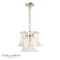 Laura Ashley Scoop Pendant Textured Glass and Matt Antique Brass