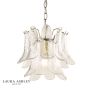 Laura Ashley Scoop Pendant Textured Glass and Matt Antique Brass