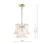 Laura Ashley Scoop Pendant Textured Glass and Matt Antique Brass