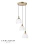 Laura Ashley Vintage 3 Light Cluster Pendant Textured Glass and Matt Antique Brass