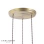 Laura Ashley Vintage 3 Light Cluster Pendant Textured Glass and Matt Antique Brass