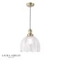 Laura Ashley Vintage Pendant Textured Glass and Matt Antique Brass