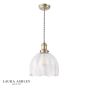 Laura Ashley Vintage Pendant Textured Glass and Matt Antique Brass