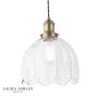 Laura Ashley Vintage Pendant Textured Glass and Matt Antique Brass